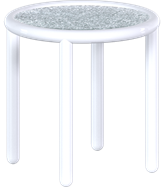 White Helix Side Table
